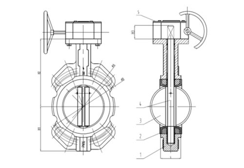 對(duì)夾式蝶閥尺寸、厚度